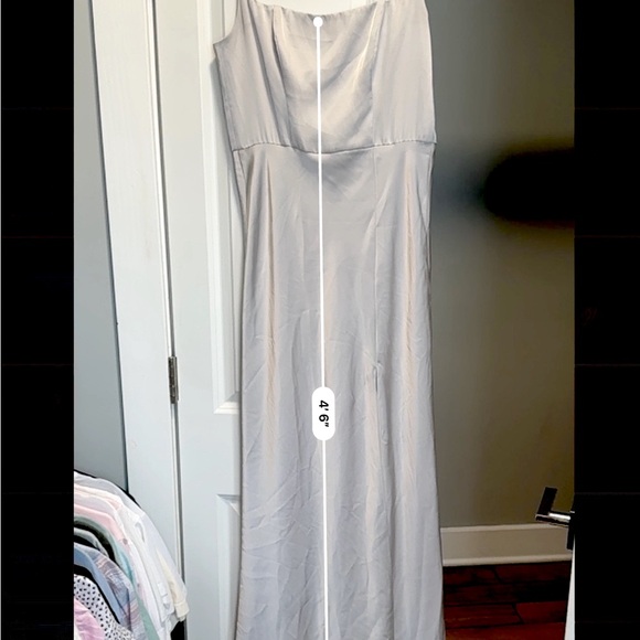 Birdy Grey Mai Dress Matte Satin Platinum size S - Picture 4 of 6
